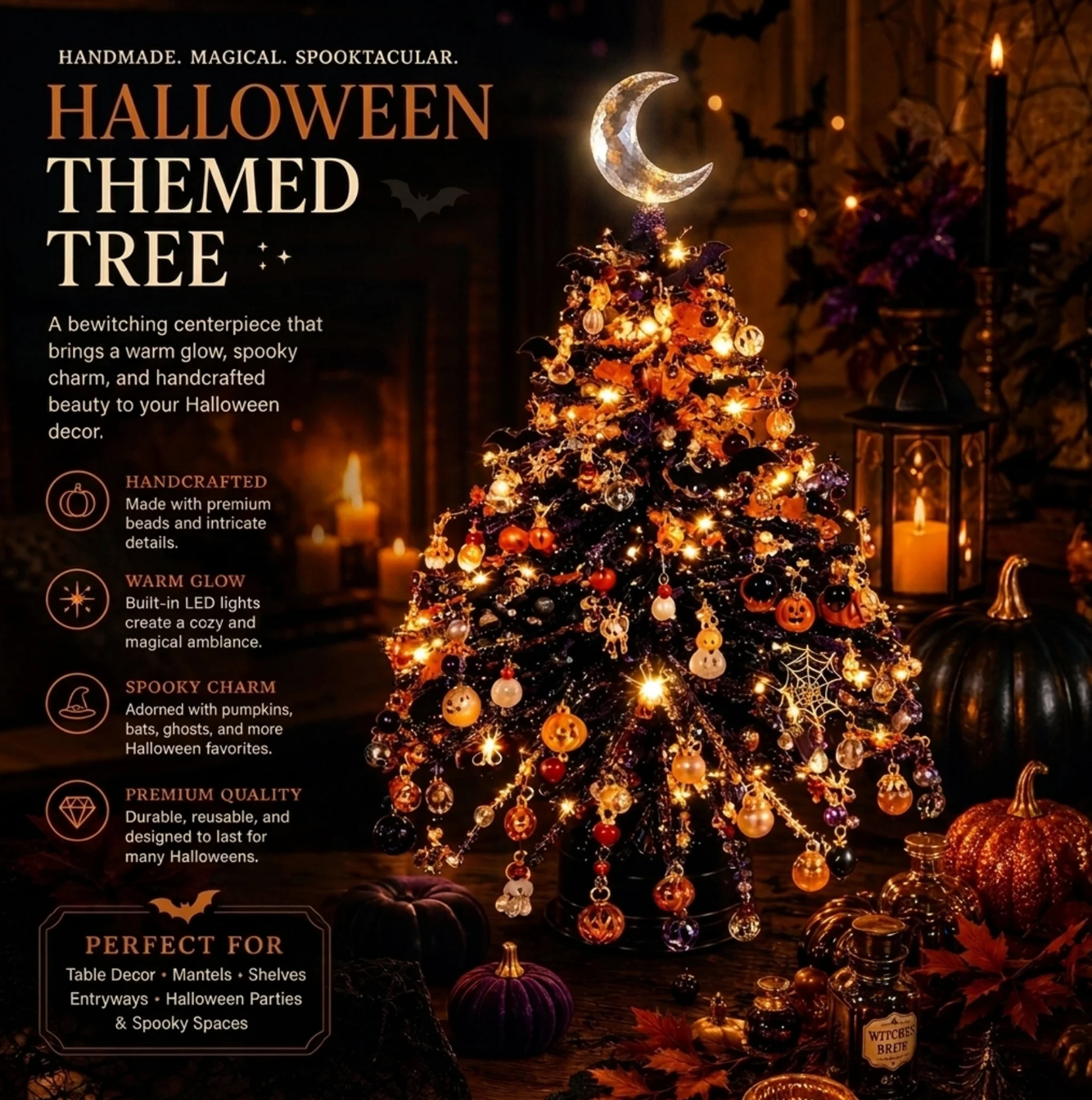 DIY Beaded Tree Kit with Lights
